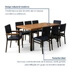 Conjunto Sala De Jantar 8 Lugares Retangular Tampo Madeira Ma