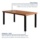 Conjunto Sala De Jantar 8 Lugares Retangular Tampo Madeira Ma