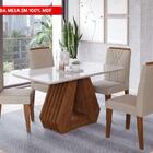 Conjunto Sala De Jantar Ágata 130x80 Tampo Mdf 4 Cadeiras Nic