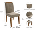 Conjunto Sala De Jantar Agata 180cm 6 Cadeiras Clarice Cimol