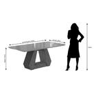 Conjunto Sala De Jantar Agata 180x90 Tampo Mdf/vidro 6 Cadeir