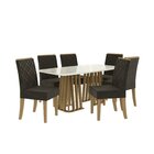 Conjunto Sala De Jantar Alteia Com 6 Cadeiras Freijo/off Whit
