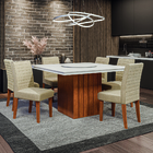 Conjunto Sala De Jantar Amsterdã New Mesa Com Tampo Giratório