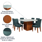 Conjunto Sala De Jantar Amsterdã New Mesa Com Tampo Giratório