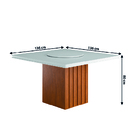 Conjunto Sala De Jantar Amsterdã New Mesa Com Tampo Giratório