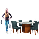 Conjunto Sala De Jantar Amsterdã New Mesa Com Tampo Giratório