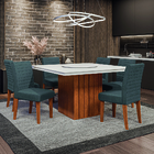 Conjunto Sala De Jantar Amsterdã New Mesa Com Tampo Giratório