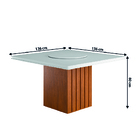 Conjunto Sala De Jantar Amsterdã New Mesa Com Tampo Giratório