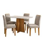 Conjunto Sala De Jantar Ana 1,20m E 4 Cadeiras Amanda Ype/off