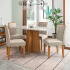 Conjunto Sala De Jantar Ana 1,20m E 4 Cadeiras Ana Ype/off Wh