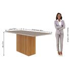 Conjunto Sala De Jantar Ana 180x90 Tampo Mdf/vidro 6 Cadeiras