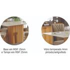 Conjunto Sala De Jantar Ana 180x90 Tampo Mdf/vidro 6 Cadeiras