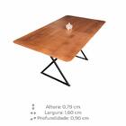 Conjunto Sala De Jantar Angra Amadeirado Com Base De Metal Pr