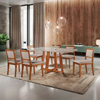 Conjunto Sala De Jantar Atenas 6 Lugares Aline Mesa Móveis Mu