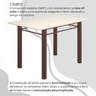 Conjunto Sala De Jantar Bahia Mesa Tubo 120x75cm Tampo Madeir