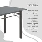 Conjunto Sala De Jantar Bahia Mesa Tubo 120x75cm Tampo Madeir