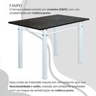 Conjunto Sala De Jantar Bahia Mesa Tubo 120x75cm Tampo Madeir