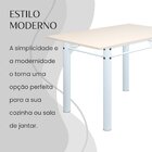 Conjunto Sala De Jantar Bahia Mesa Tubo 120x75cm Tampo Madeir