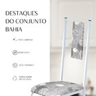 Conjunto Sala De Jantar Bahia Mesa Tubo 120x75cm Tampo Madeir