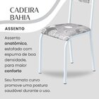 Conjunto Sala De Jantar Bahia Mesa Tubo 120x75cm Tampo Madeir