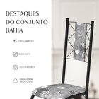 Conjunto Sala De Jantar Bahia Mesa Tubo 120x75cm Tampo Madeir