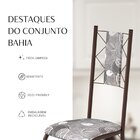 Conjunto Sala De Jantar Bahia Mesa Tubo 120x75cm Tampo Madeir
