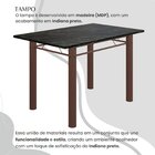 Conjunto Sala De Jantar Bahia Mesa Tubo 120x75cm Tampo Madeir