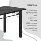 Conjunto Sala De Jantar Bahia Mesa Tubo 120x75cm Tampo Madeir