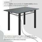 Conjunto Sala De Jantar Bahia Mesa Tubo 120x75cm Tampo Madeir