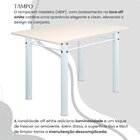 Conjunto Sala De Jantar Bahia Mesa Tubo 120x75cm Tampo Madeir