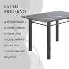 Conjunto Sala De Jantar Bahia Mesa Tubo 120x75cm Tampo Pedra