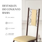 Conjunto Sala De Jantar Bahia Mesa Tubo 120x75cm Tampo Pedra