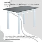 Conjunto Sala De Jantar Bahia Mesa Tubo 120x75cm Tampo Pedra