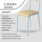 Conjunto Sala De Jantar Bahia Mesa Tubo 120x75cm Tampo Pedra