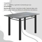 Conjunto Sala De Jantar Bahia Mesa Tubo 120x75cm Tampo Pedra