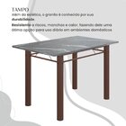 Conjunto Sala De Jantar Bahia Mesa Tubo 120x75cm Tampo Pedra