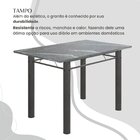 Conjunto Sala De Jantar Bahia Mesa Tubo 120x75cm Tampo Pedra