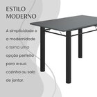 Conjunto Sala De Jantar Bahia Mesa Tubo 120x75cm Tampo Pedra