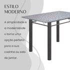 Conjunto Sala De Jantar Bahia Mesa Tubo 120x75cm Tampo Pedra