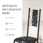 Conjunto Sala De Jantar Bahia Mesa Tubo 120x75cm Tampo Pedra