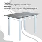 Conjunto Sala De Jantar Bahia Mesa Tubo 120x75cm Tampo Pedra