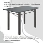 Conjunto Sala De Jantar Bahia Mesa Tubo 120x75cm Tampo Pedra