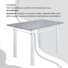 Conjunto Sala De Jantar Bahia Mesa Tubo 120x75cm Tampo Pedra