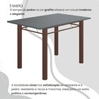 Conjunto Sala De Jantar Bahia Mesa Tubo 120x75cm Tampo Pedra