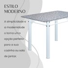 Conjunto Sala De Jantar Bahia Mesa Tubo 120x75cm Tampo Pedra