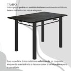 Conjunto Sala De Jantar Bahia Mesa Tubo 120x75cm Tampo Pedra