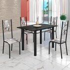 Conjunto Sala De Jantar Bahia Mesa Tubo 120x75cm Tampo Pedra