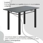 Conjunto Sala De Jantar Bahia Mesa Tubo 120x75cm Tampo Pedra