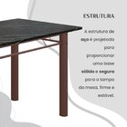 Conjunto Sala De Jantar Bahia Mesa Tubo 140x75cm Tampo Madeir