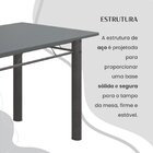 Conjunto Sala De Jantar Bahia Mesa Tubo 140x75cm Tampo Madeir